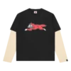 Running dog layered ls t-shirt