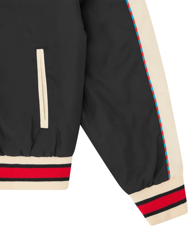 Running dog satin bomber jacket Running dog satin bomber jacket