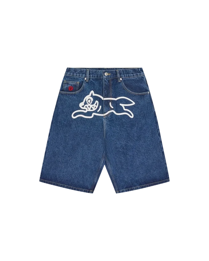 Running dog triple scoop denim shorts Running dog triple scoop denim shorts