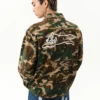 Running dog woodland camo field jacket