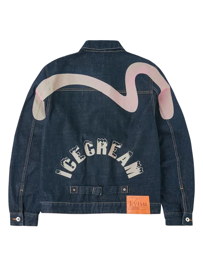 Seagull print & emb. denim jacket Seagull print & emb. denim jacket