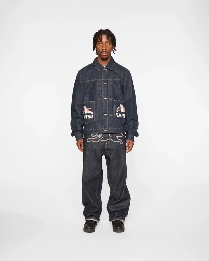 Seagull print & emb. denim jacket Seagull print & emb. denim jacket