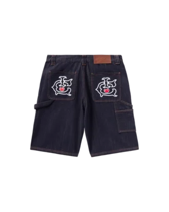 Selvedge running dog denim carpenter short