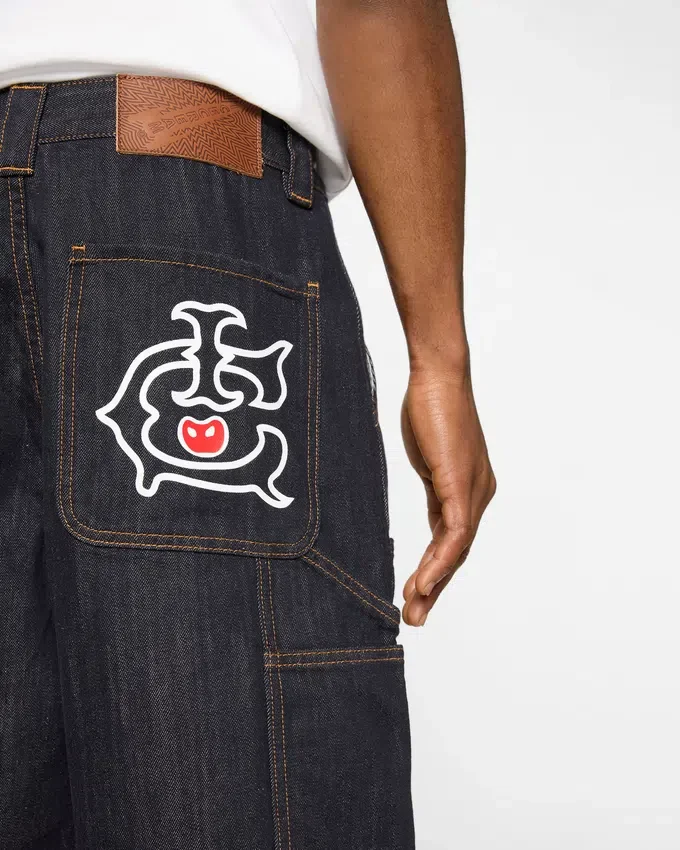 Selvedge running dog denim carpenter short Selvedge running dog denim carpenter short