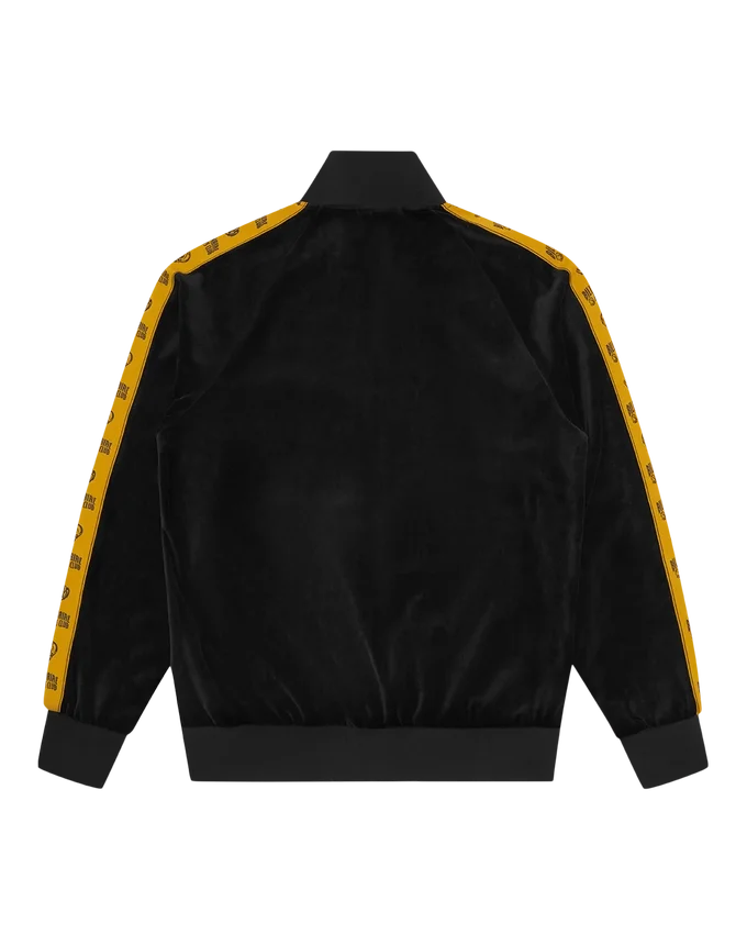 Small arch logo taped velour track top Small arch logo taped velour track top