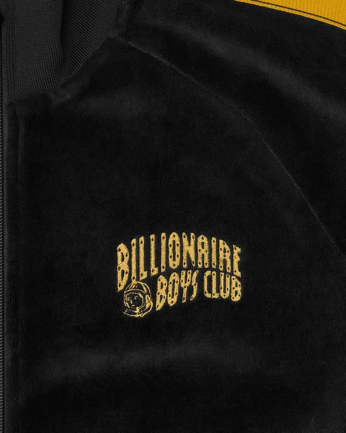Small arch logo taped velour track top Small arch logo taped velour track top