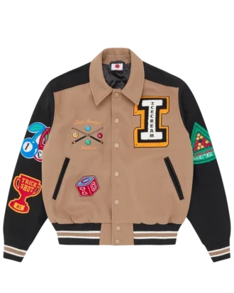 Trick shot collared varsity jacket Trick shot collared varsity jacket