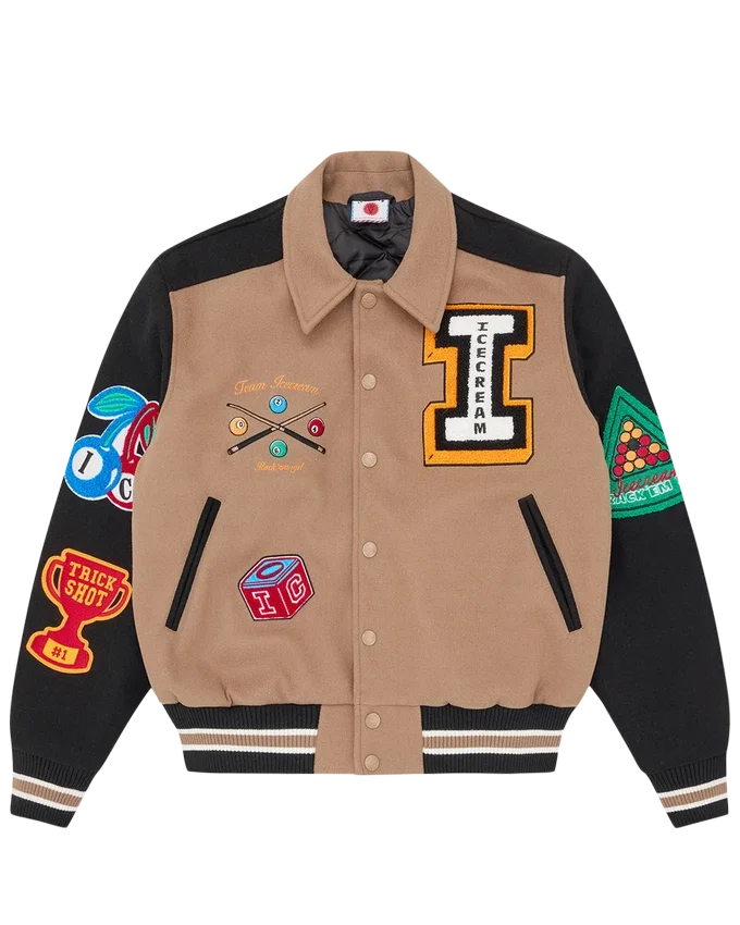 Trick shot collared varsity jacket Trick shot collared varsity jacket