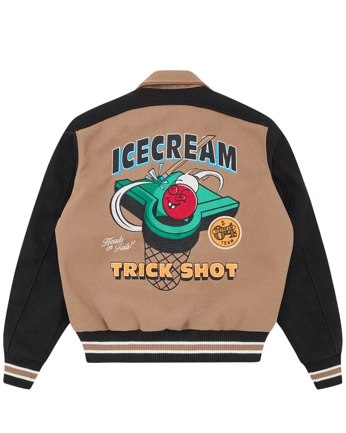 Trick shot collared varsity jacket Trick shot collared varsity jacket