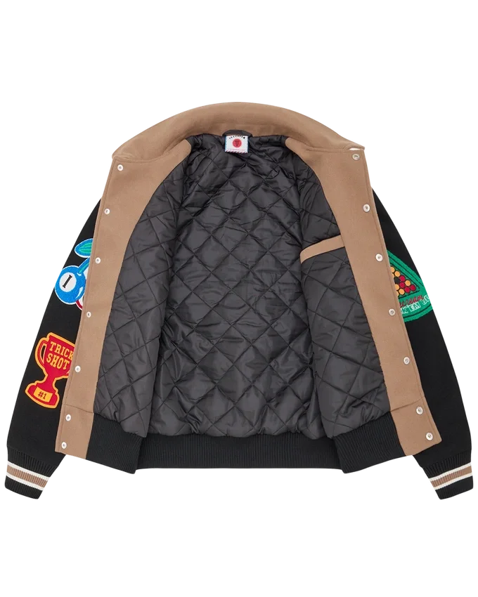 Trick shot collared varsity jacket Trick shot collared varsity jacket