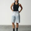 Womens beaded running dog ribbed vest top