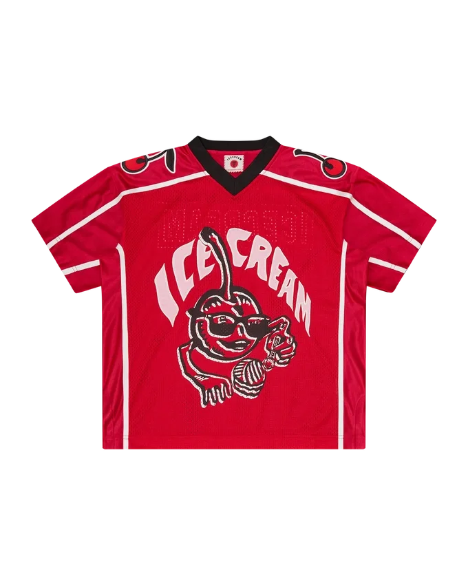 Womens cherry football jersey Womens cherry football jersey