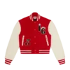 Womens cherry varsity jacket