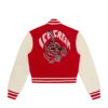 Womens cherry varsity jacket