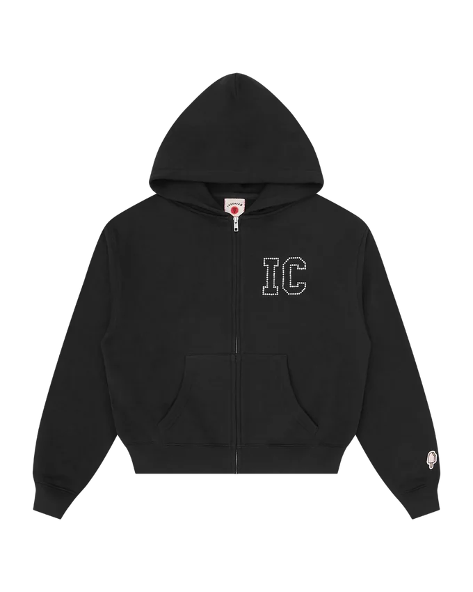 Womens crystal zip through hood Womens crystal zip through hood