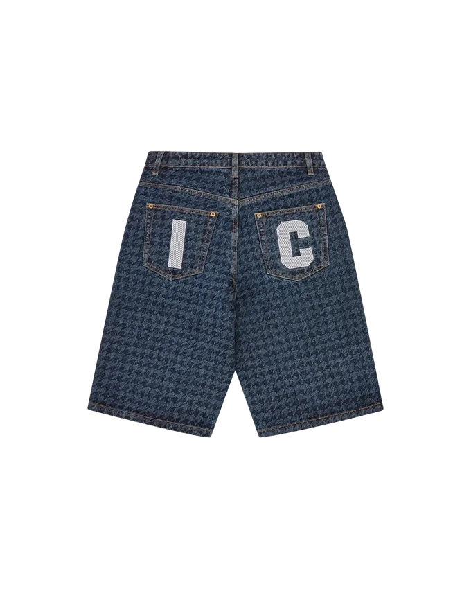 Womens houndstooth running dog jorts Womens houndstooth running dog jorts