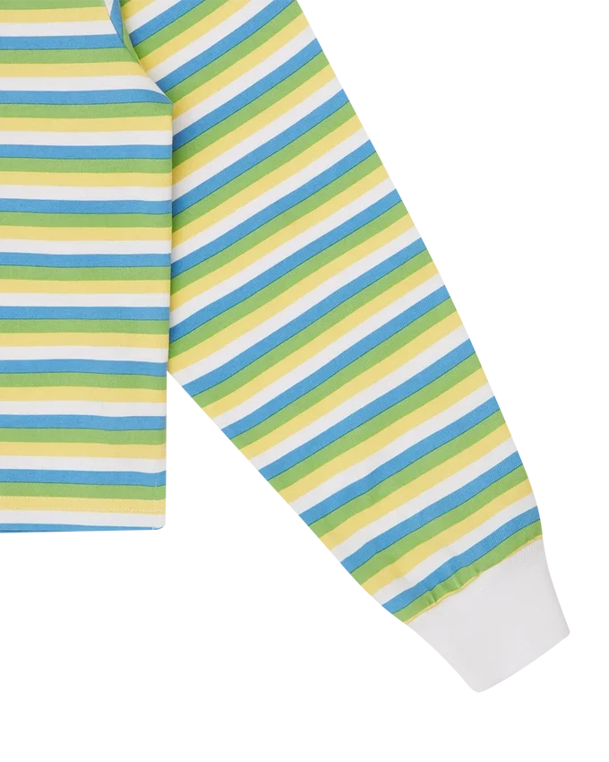Womens popsicle striped cropped rugby shirt Womens popsicle striped cropped rugby shirt