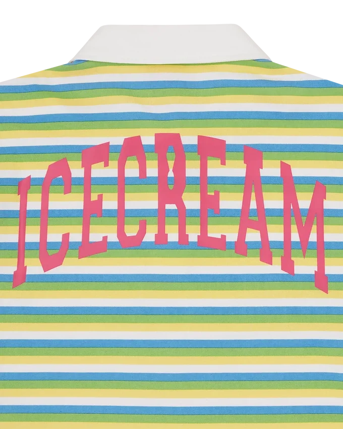 Womens popsicle striped cropped rugby shirt Womens popsicle striped cropped rugby shirt